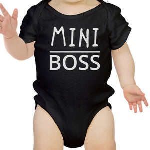 Boss Man Mens Black Graphic T-Shirt Matching Outfits For Family