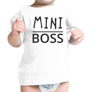 Boss Man Mens White Graphic T-Shirt Matching Outfits For Family