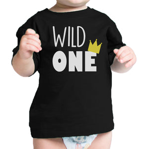 King Wild One Mens Black Graphic T-Shirt Fathers Day Gifts For Him