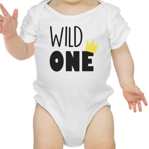 King Wild One Mens White T-Shirt First Fathers Day Gift For New Dad