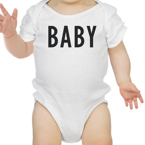 Baby Daddy Mens White Graphic T-Shirt Matching Outfits For Family