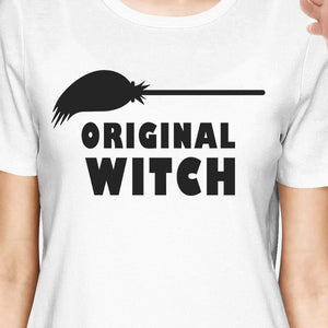 Original Witch And Witch In Training Mom and Baby Matching White Shirts