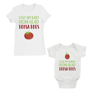 Love From Head Tomatoes Mom and Baby Matching Gift T-Shirts