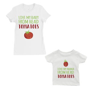 Love From Head Tomatoes Mom and Baby Matching Gift Shirts