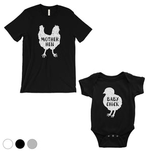 Mother Hen Baby Chick Mom Baby Matching Shirts White Gift For Mom