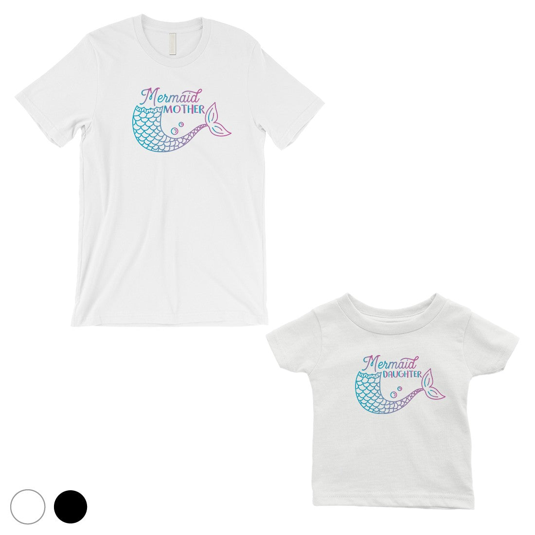 Mermaid Mother Daughter Matching T-Shirts Black Baby Shower Gift - 365 IN  LOVE - Matching Gifts Ideas