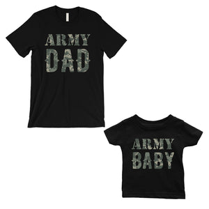 Army Dad Army Baby Dad and Baby Matching Gift T-Shirts Father's Day