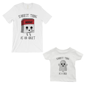 Scariest As Adult Child Dad and Baby Matching Gift T-Shirts