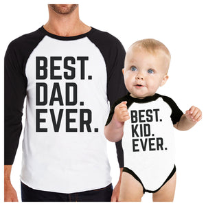 Best Dad And Kid Ever Baseball Tee Unique Family T-Shirts Ideas - 365INLOVE