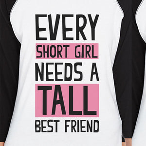 Tall Short Friend Sister Matching Baseball Jerseys Teen Girl Gifts