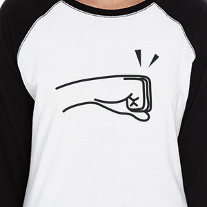 Fists Pound BFF Matching Black And White Baseball Shirts