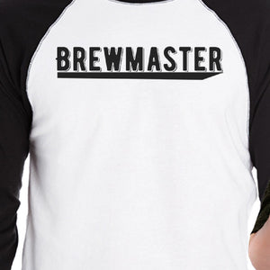 Brewmaster Homebrewed Dad and Baby Matching Black And White Baseball Shirts