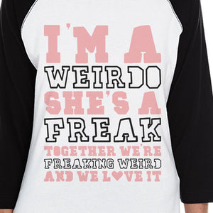Weirdo Freak Small Dog and Mom Matching Outfits Raglan Tees Gifts