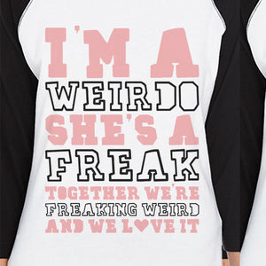 Weirdo Freak BFF Matching Baseball Jerseys Funny Best Friend Gifts