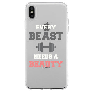 Every Beauty Beast Couple Matching Phone Cases Supportive Powerful