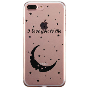 Moon And Back Pattern Couple Matching Phone Cases Humble Sweet Gift