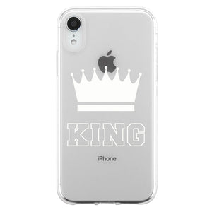 King Queen Crowns Couple Matching Phone Cases Modern Chic Cool Gift