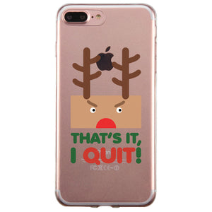 Rudolph Santa Quit Couple Matching Phone Cases Funny Christmas Gift