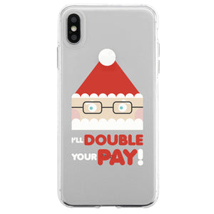 Rudolph Santa Quit Couple Matching Phone Cases Funny Christmas Gift