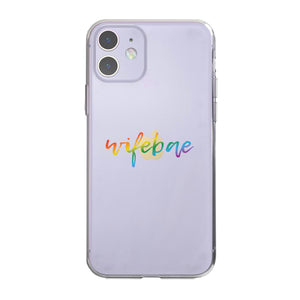 LGBT Wifebae Wifebae Rainbow Clear Matching Phone Cases