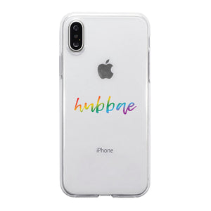 LGBT Hubbae Hubbae Rainbow Clear Matching Phone Cases