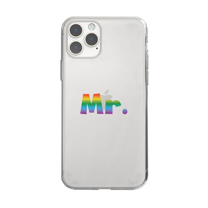 LGBT Mr. Mr. Rainbow Clear Matching Phone Cases