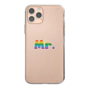 LGBT Mr. Mr. Rainbow Clear Matching Phone Cases