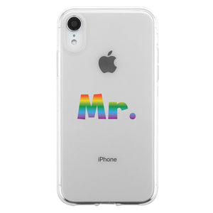 LGBT Mr. Mr. Rainbow Clear Matching Phone Cases