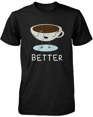 Coffee and donut matching humor shirts