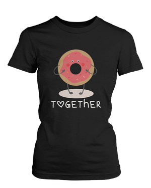 Coffee and donut matching humor shirts