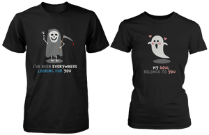 ghost and death eater couple t shirts