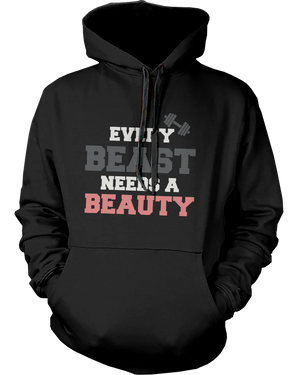 beauty beast couple hoodies