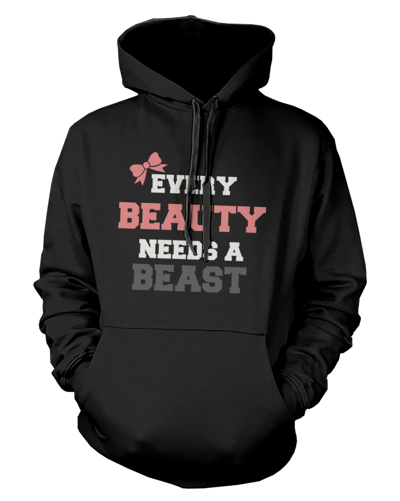 Beauty and 2025 beast matching hoodies
