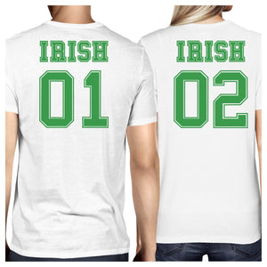 Irish 01 Irish 02 White Cute Couple Marching Shirts St Patricks Day - 365INLOVE