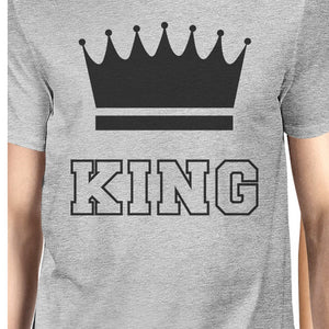 King And Queen Matching Couple Gift Shirts Grey Funny Wedding Gift