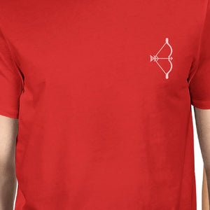 Bow And Arrow To Heart Target Matching Couple Red Shirts