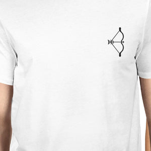 Bow And Arrow To Heart Target Matching Couple White Shirts