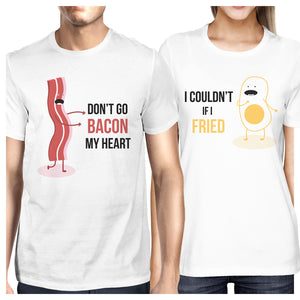 Bacon And Egg Matching Couple Gift Shirts White Funny Parents Gifts