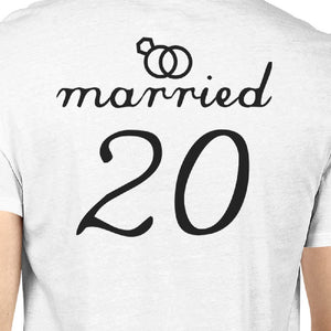 Married Since Custom Matching Couple White Shirts