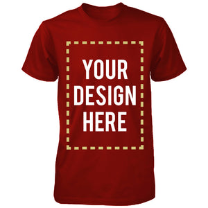 Custom T-shirt Photo Design Print Unisex Red Tee - 365INLOVE