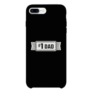 #1 Dad Black Phone Case - 365INLOVE