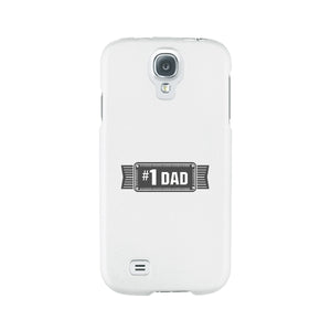 #1 Dad White Phone Case