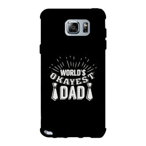 World's Okayest Dad Black Phone Case - 365INLOVE