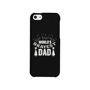 World's Okayest Dad Black Phone Case - 365INLOVE