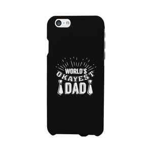 World's Okayest Dad Black Phone Case - 365INLOVE