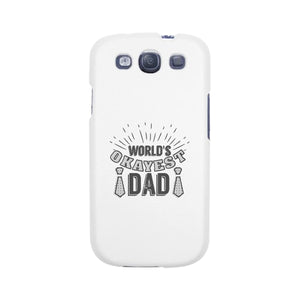 World's Okayest Dad White Phone Case