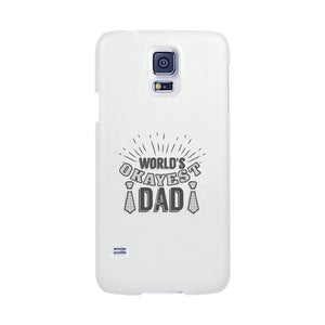 World's Okayest Dad White Phone Case