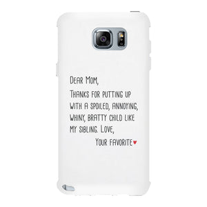 Dear Mom Case Phone Cover For Mothers Day Gift Funny Sibling