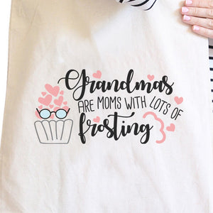 Grandmas Are Moms Natural Unique Canvas Bag Cute Gifts For Grandma - 365INLOVE