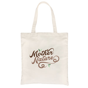 Mother Nature Canvas Shoulder Bag Heavy Cotton Mother's Day Gift